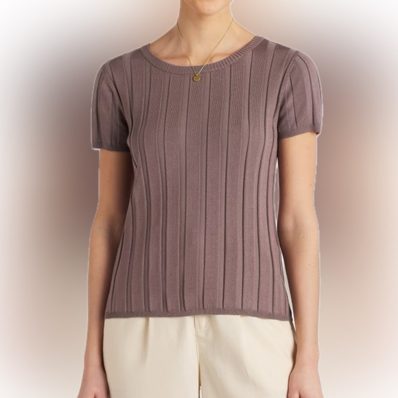 Kyler Wide Rib Sweater Tee - Picture 1 of 5